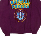HANES Special Forces Mens Sweatshirt Purple Crew Neck XL