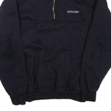 GAME Mens Sweatshirt Black 1/4 Zip L