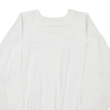 Mens Sweatshirt White Crew Neck L