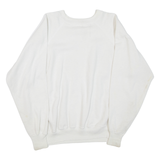 Mens Sweatshirt White Crew Neck L