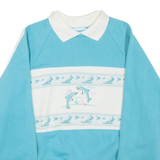 Dolphins Womens Sweatshirt Blue Collared L