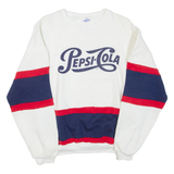 J.J MACINTYRE Pepsi Cola Mens Sweatshirt White Crew Neck L