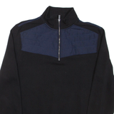 CALVIN KLEIN Mens Sweatshirt Black 1/4 Zip M