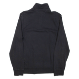 TOMMY HILFIGER Mens Sweatshirt Black 1/4 Zip M