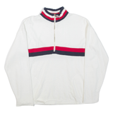TOMMY HILFIGER Mens Sweatshirt White 1/4 Zip M