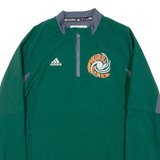 ADIDAS Training Mens Sweatshirt Green 1/4 Zip S