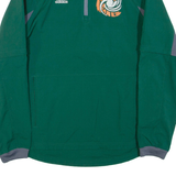 ADIDAS Training Mens Sweatshirt Green 1/4 Zip S