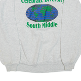 JERZEES Celebrate Diversity Mens Sweatshirt Grey Crew Neck L