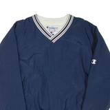 CHAMPION Mens Sweatshirt Blue V-Neck Nylon XL