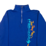 THE DISNEY STORE Tigger Womens Sweatshirt Blue 1/4 Zip L