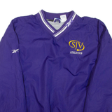 REEBOK Mens Sweatshirt Purple V-Neck L