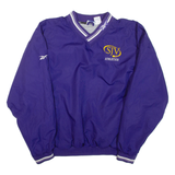 REEBOK Mens Sweatshirt Purple V-Neck L