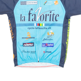 MARCELLO BERGAMO Cycling Mens Jersey Blue High Neck M