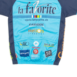 MARCELLO BERGAMO Cycling Mens Jersey Blue High Neck M