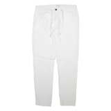 Womens Trousers White Regular Straight W32 L32