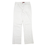 TEDDY'S Womens Trousers White Regular Bootcut W28 L30