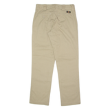DICKIES Workwear Mens Twill Trousers Beige Slim Tapered W30 L30