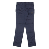 DICKIES Double Knee Workwear Mens Twill Trousers Blue Regular Skinny W28 L30