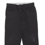 DICKIES 874 Original Flex Workwear Mens Twill Trousers Black Straight W36 L25