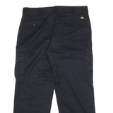DICKIES Workwear Cargo Mens Trousers Black Regular Straight W38 L30