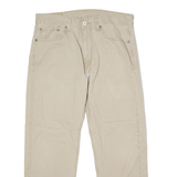 LEVI'S 505 Mens Twill Trousers Beige Regular Straight W34 L26