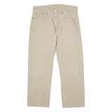 LEVI'S 505 Mens Twill Trousers Beige Regular Straight W34 L26