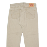 LEVI'S 505 Mens Twill Trousers Beige Regular Straight W34 L26