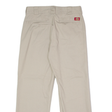 DICKIES Workwear Womens Twill Trousers Beige Regular Straight W32 L28
