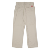 DICKIES Workwear Womens Twill Trousers Beige Regular Straight W32 L28