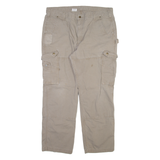 CARHARTT Carpenter Mens Trousers Grey Relaxed Straight W42 L32