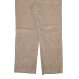 HAGGAR Mens Corduroy Trousers Beige Regular Straight W33 L30