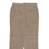 HAGGAR Mens Corduroy Trousers Beige Regular Straight W33 L30