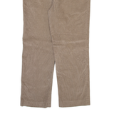 HAGGAR Mens Corduroy Trousers Beige Regular Straight W33 L30