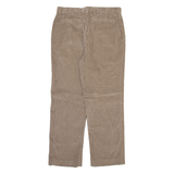 HAGGAR Mens Corduroy Trousers Beige Regular Straight W33 L30