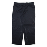 DICKIES Mens Trousers Black Loose Straight W42 L30