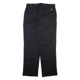 DICKIES Mens Trousers Black Regular Straight W34 L31