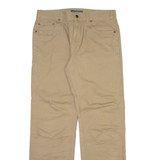 EDDIE BAUER Mens Trousers Beige Regular Straight W34 L34