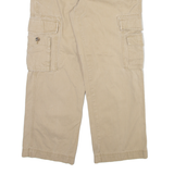 EDDIE BAUER Cargo Mens Trousers Beige Relaxed Straight W35 L30