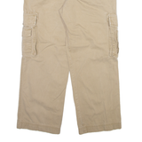 EDDIE BAUER Cargo Mens Trousers Beige Relaxed Straight W35 L30