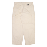 NAUTICA Cargo Mens Trousers Cream Relaxed Straight W36 L30