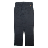 DICKIES Mens Trousers Black Regular Straight W34 L32