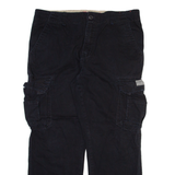 UNION BAY Cargo Mens Trousers Black Regular Straight W36 L30