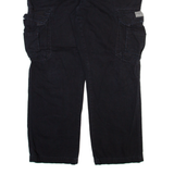 UNION BAY Cargo Mens Trousers Black Regular Straight W36 L30