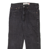 LEVI'S 516 Mens Jeans Black Slim Straight W32 L24
