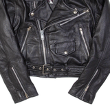 APOLLO Womens Aviator Jacket Black Leather XS