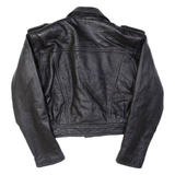 APOLLO Womens Aviator Jacket Black Leather XS