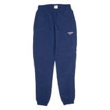 REEBOK Mesh Lined Mens Joggers Blue Tapered XS W26 L30