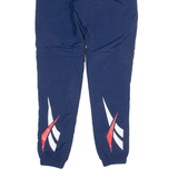 REEBOK Mesh Lined Mens Joggers Blue Tapered XS W26 L30