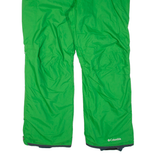 COLUMBIA Insulated Mens Trousers Green Relaxed Bootcut Nylon W40 L31