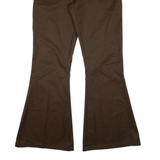 Womens Trousers Brown Regular Flared W36 L32
